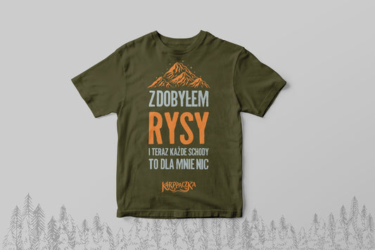 Zdobyłem Rysy | Koszulka męska | Karpaczka